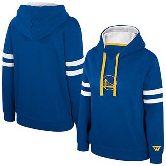 Women's Stadium Essentials Royal Golden State Warriors Road Game Pullover Hoodie