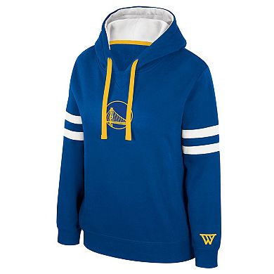 Women's Stadium Essentials Royal Golden State Warriors Road Game Pullover Hoodie