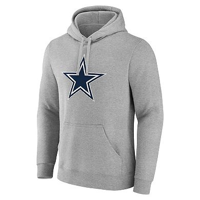 Men's Fanatics Heather Gray Dallas Cowboys Deliver Fleece Pullover Hoodie