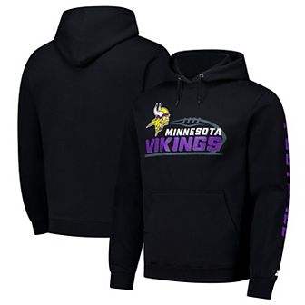 Men's Starter Black Minnesota Vikings Vintage Pullover Hoodie
