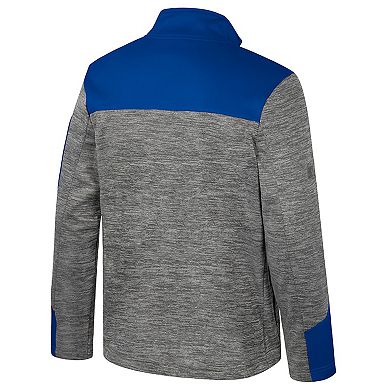 Men's Colosseum Gray/Royal Duke Blue Devils Guard Full-Zip Jacket