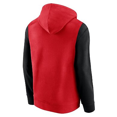 Men's Fanatics Red Houston Rockets Scorer Pullover Hoodie