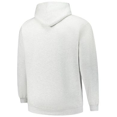 Men's Fanatics Heather Gray Chicago Blackhawks Big & Tall Fleece Pullover Hoodie