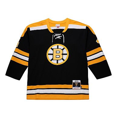 Men's Mitchell & Ness Bobby Orr Black Boston Bruins Big & Tall 1971/72 Blue Line 2.0 Jersey