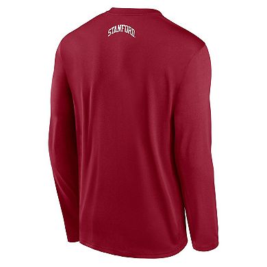 Men's Nike Cardinal Stanford Cardinal On-Court Basketball Shootaround Performance Long Sleeve T-Shirt