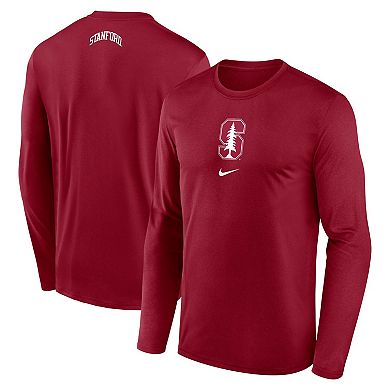 Men's Nike Cardinal Stanford Cardinal On-Court Basketball Shootaround Performance Long Sleeve T-Shirt