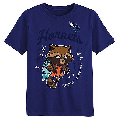 Preschool Charlotte Hornets Two-Piece Guardians Of The Galaxy T-Shirt Set