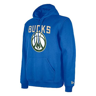 Men's New Era Royal Milwaukee Bucks 2024/25 City Edition Pullover Hoodie
