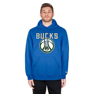 Men's New Era Royal Milwaukee Bucks 2024/25 City Edition Pullover Hoodie