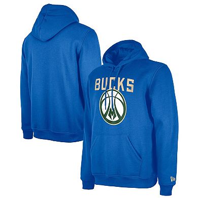 Men's New Era Royal Milwaukee Bucks 2024/25 City Edition Pullover Hoodie