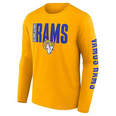 Men's Fanatics Gold Los Angeles Rams Vision Long Sleeve T-Shirt