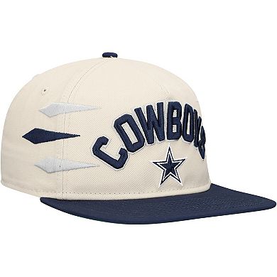Men's New Era Stone/Navy Dallas Cowboys Athletic Golfer Adjustable Hat
