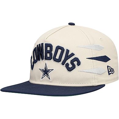 Men's New Era Stone/Navy Dallas Cowboys Athletic Golfer Adjustable Hat