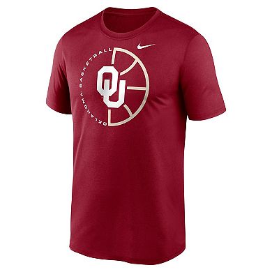Men's Nike Crimson Oklahoma Sooners Legend Basketball Icon Performance T-Shirt