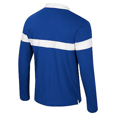 Men's Colosseum Royal Duke Blue Devils Too Cool For School Long Sleeve Polo