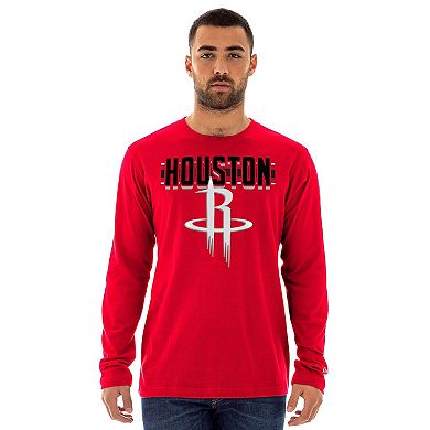 Men's New Era Red Houston Rockets 2024/25 City Edition Long Sleeve T-Shirt
