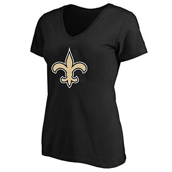 Women's Fanatics Black New Orleans Saints Plus Size V-Neck T-Shirt