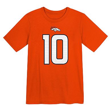 Preschool Nike Bo Nix Orange Denver Broncos Player Name & Number T-Shirt