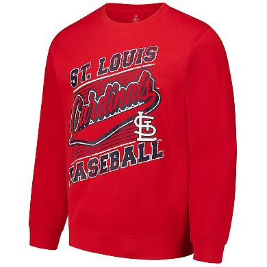 Men's Stitches Red St. Louis Cardinals Pullover Sweatshirt