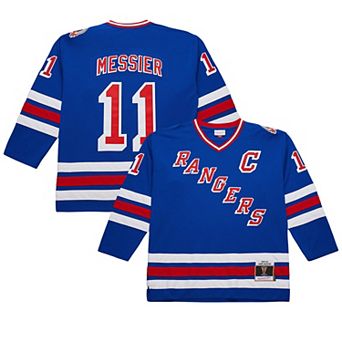 Men's Mitchell & Ness Mark Messier Blue New York Rangers Big & Tall 1993/94 Blue Line 2.0 Jersey