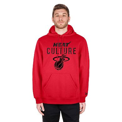 Men's New Era Red Miami Heat 2024/25 City Edition Pullover Hoodie