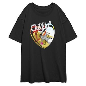 Disney's Frozen Olaf Chillin' Juniors' Oversized Graphic Tee