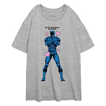 Juniors' Marvel Black Panther Be My Wakanda Forever Oversized Graphic Tee