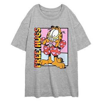 Juniors' Garfield Free Hugs Oversized Graphic Tee