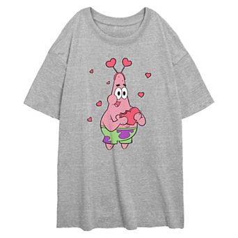 Juniors' Nickelodeon SpongeBob SquarePants Patrick Love Star Oversized Graphic Tee