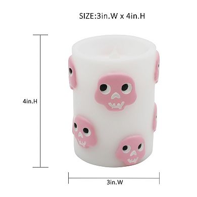 Celebrate Together™ Halloween LED Skull Pillar Candle