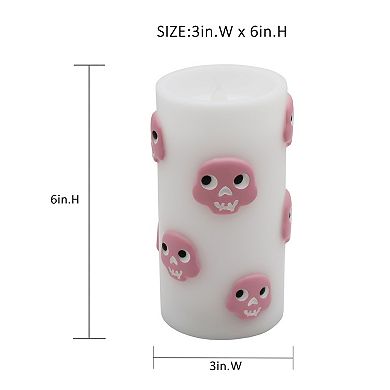 Celebrate Together™ Halloween LED Skull Pillar Candle