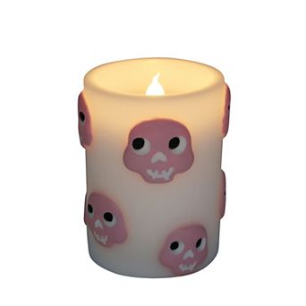 Celebrate Together™ Halloween LED Skull Pillar Candle