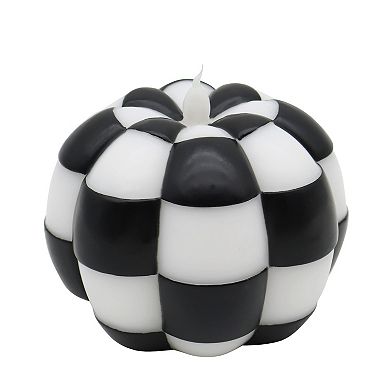 Celebrate Together™ Halloween Checkered Pumpkin Candle