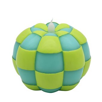Celebrate Together™ Halloween Checkered Pumpkin Candle