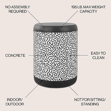 Indi Modern Bohemian Geometric Drum Garden Stool