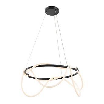 Lisette Contemporary Minimalist 360 Adjustable Silicone Neon Rope Dimmable Integrated LED Chandelier