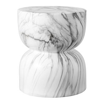 Zakhai Contemporary Modern Marble Glaze Drum Indoor/Outdoor Garden Stool