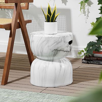 Marble garden stool discount