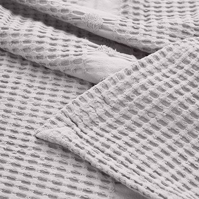 SUPERIOR Mai Geometric Waffle Medium Weight Cotton Blanket