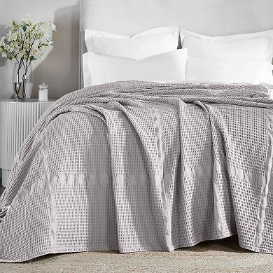 SUPERIOR Mai Geometric Waffle Medium Weight Cotton Blanket