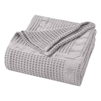 SUPERIOR Mai Geometric Waffle Medium Weight Cotton Blanket