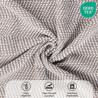 SUPERIOR Maya Chenille Herringbone Medium Weight Cotton Blanket
