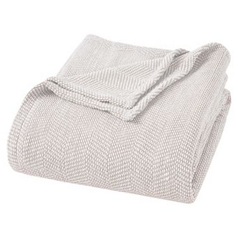 SUPERIOR Maya Chenille Herringbone Medium Weight Cotton Blanket