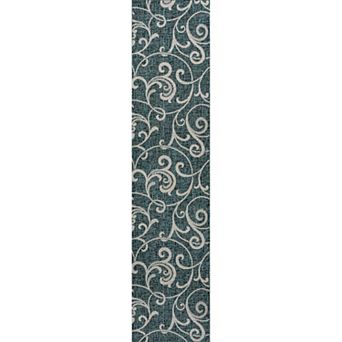 Maribel Traditional Classic All-over Scroll Indoor/outdoor Runner Rug