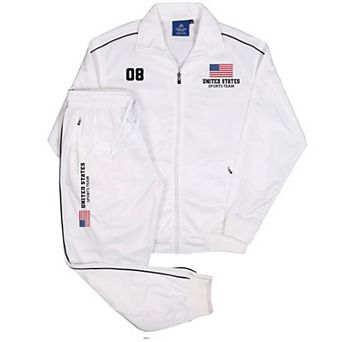 Men's Tracksuit US Sports Theme Track Jacket & Matching Jogging Pants