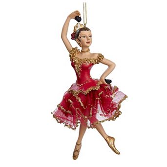 6.7" Nutcracker Spanish Dancer Ornament - Elegant Resin Christmas Decoration