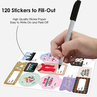 Big Dot of Happiness In My Christmas Era To and From Stickers Assorted Holiday Gift Labels 120 Ct