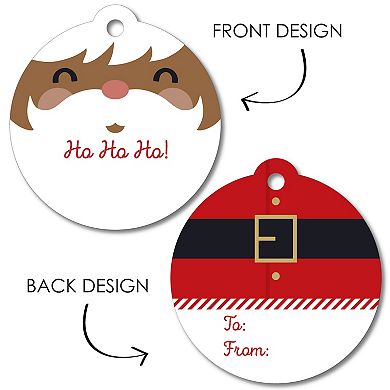 Jolly Santa Claus - Christmas Party Favor Gift Tags (Set of 20)