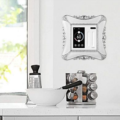 2 Pack Decorative Switch Cover European Style Wall Plate Protector with Adhesive Sticker