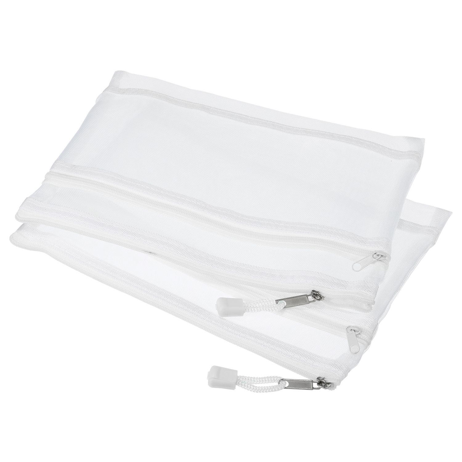 Qualsen Mesh Zipper Pouch Set - 24 A4 Document Bags For School, Office & Travel Organization